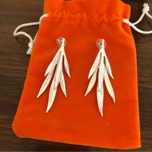 Rain Silver Statement Earrings
